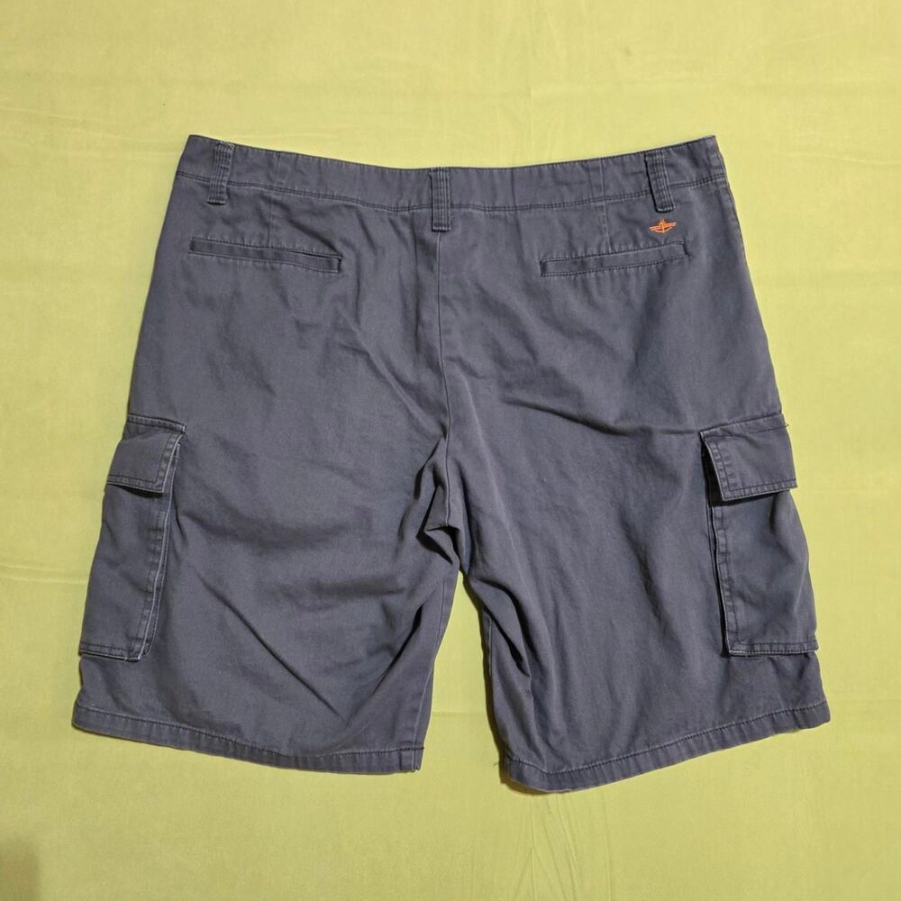 Dockers flat front navy blue cargo shorts men's size 38
